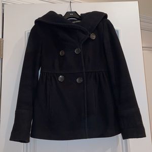 Andrew Marc Double Breasted Babydoll Wool Coat